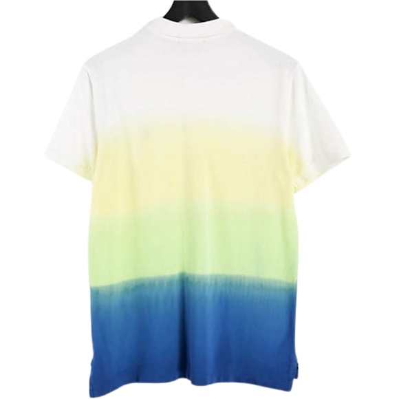 Polo Ralph Lauren Men's Custom Slim Fit Polo Shirt Bright Navy Dip Dye Multi - Picture 9 of 11